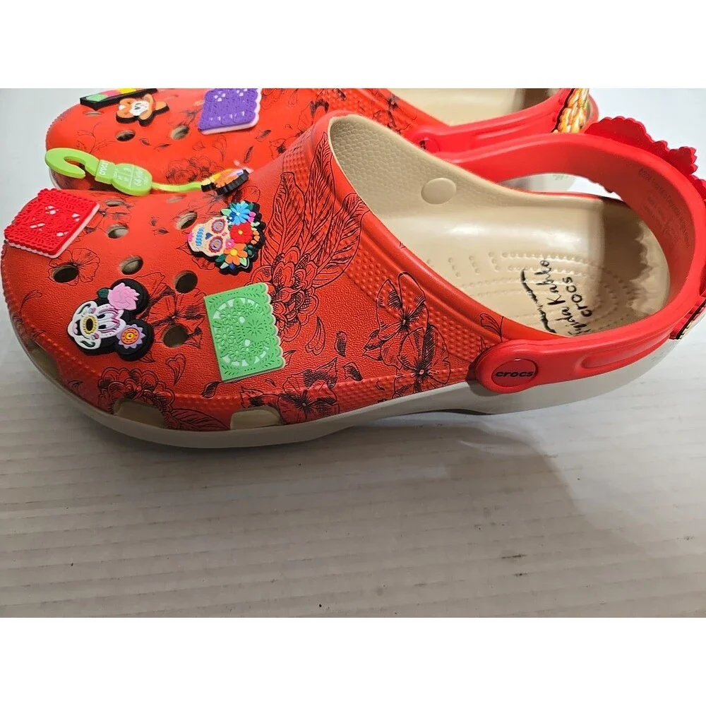 Crocs Frida Kahlo Classic Clog Slip On  Mens Size 11 New No Box  Customized.